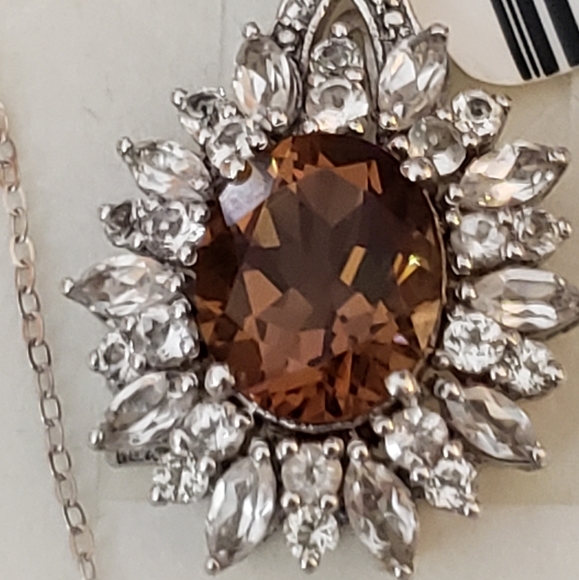 20", Alexite & White Topaz pendant and chain 925 Sterling Silver, NWT - Picture 7 of 8